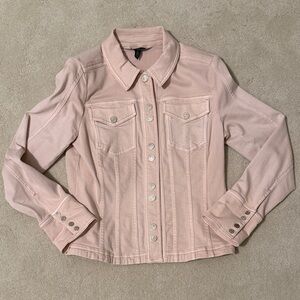 White House Black Market light pink Jean jacket
